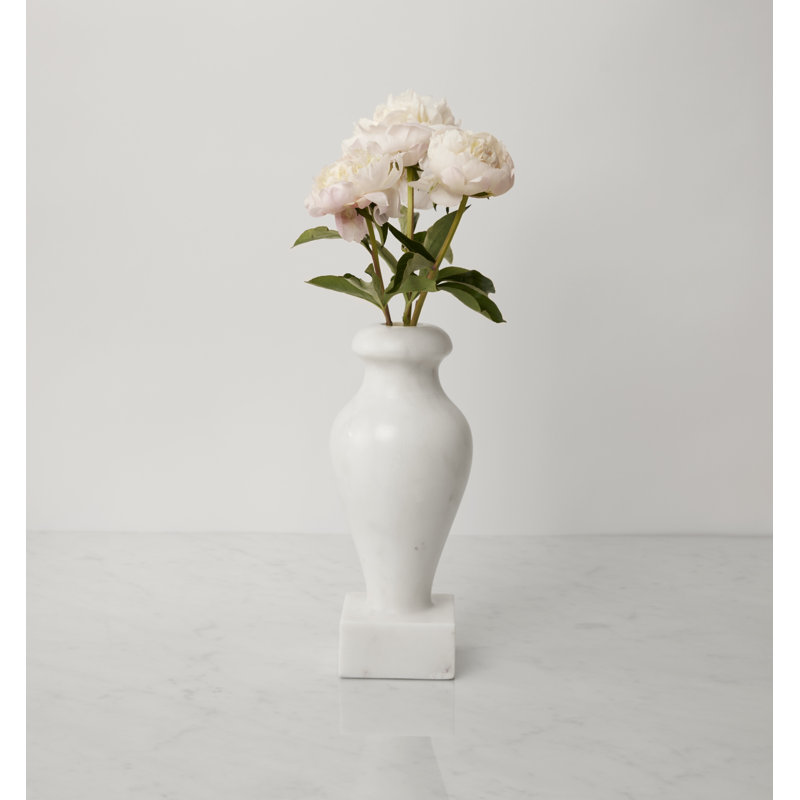 Vara Marble Table Vase, White
