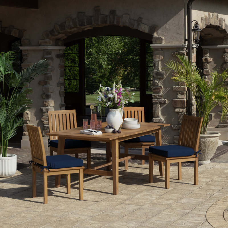 ARDEN Foam Outdoor Round Back Seat Cushion, 20 x 19, made with ProFoam, Sapphire Blue Leala