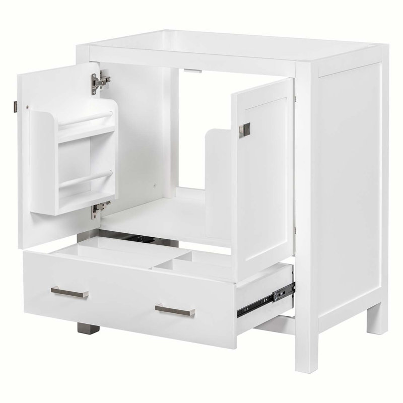 Base de meuble-lavabo simple 29,4 po seulement, Blanc