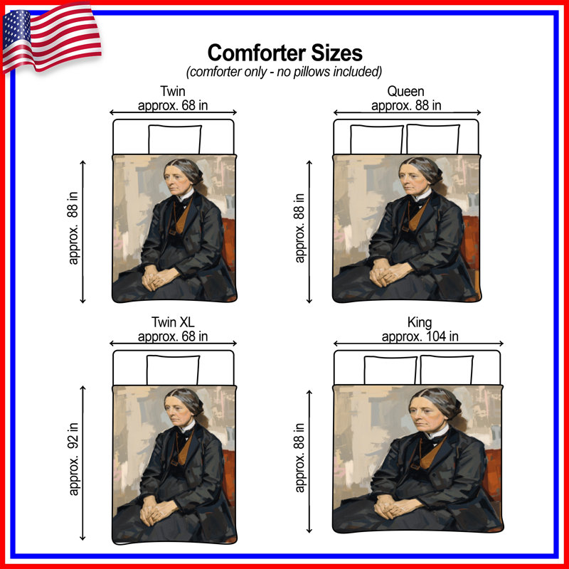 Classic Portrait Painting Comforter, Twin Extra Long