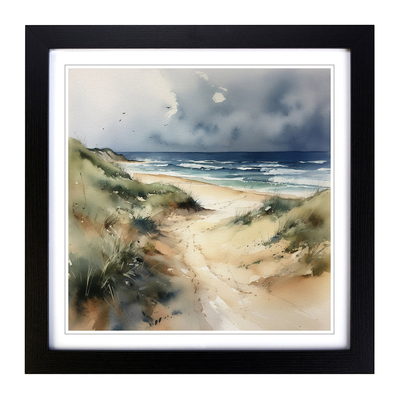 Single Picture Frame Print on Wood, Black