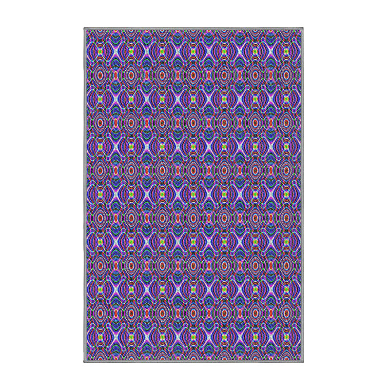 Tapis de zone mauve à motifs, Rectangle 5 pi x 7 pi
