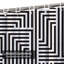 Rideau de douche noir avec zigzag géométrique mauve avec 12 crochets-1916855787