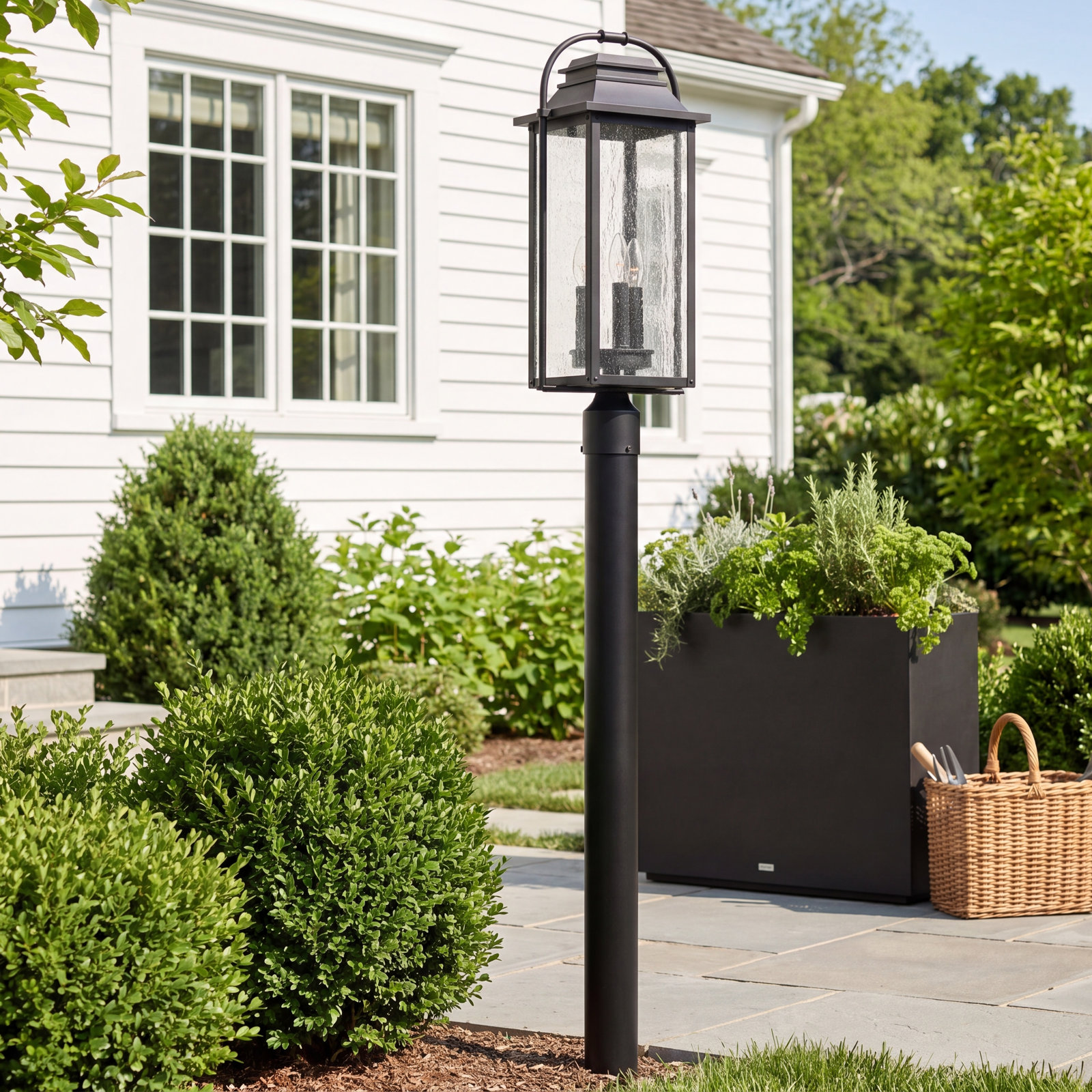 Newson Seeded Outdoor Lantern Head, Antique Bronze