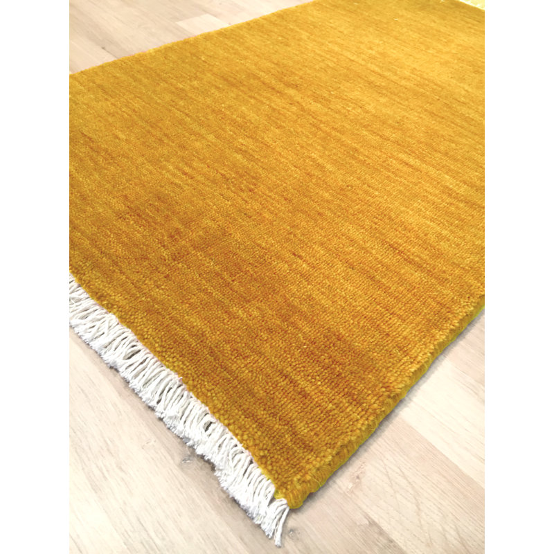 Brycen Solid Colour Wool Hand Woven Area Rug, Rectangle 140 x 200cm