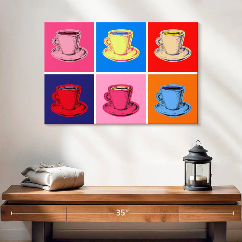 Tasses à café colorées Yarlin, H 24 po x l 36 po