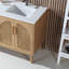 Emir 72'' Natural Oak Veener Plywood Bathroom Vanity with Engineered Quartz Top-98877263