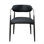 Black Synthetic Leather Arm Chair (Set Of 2)