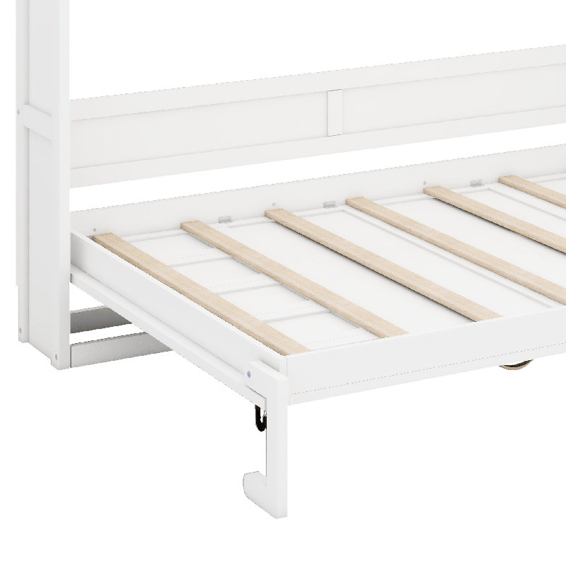 Armoire horizontale pour lit escamotable, lit escamotable avec lumière DEL, lit caché en bois pour les petits espaces de bureau à domicile