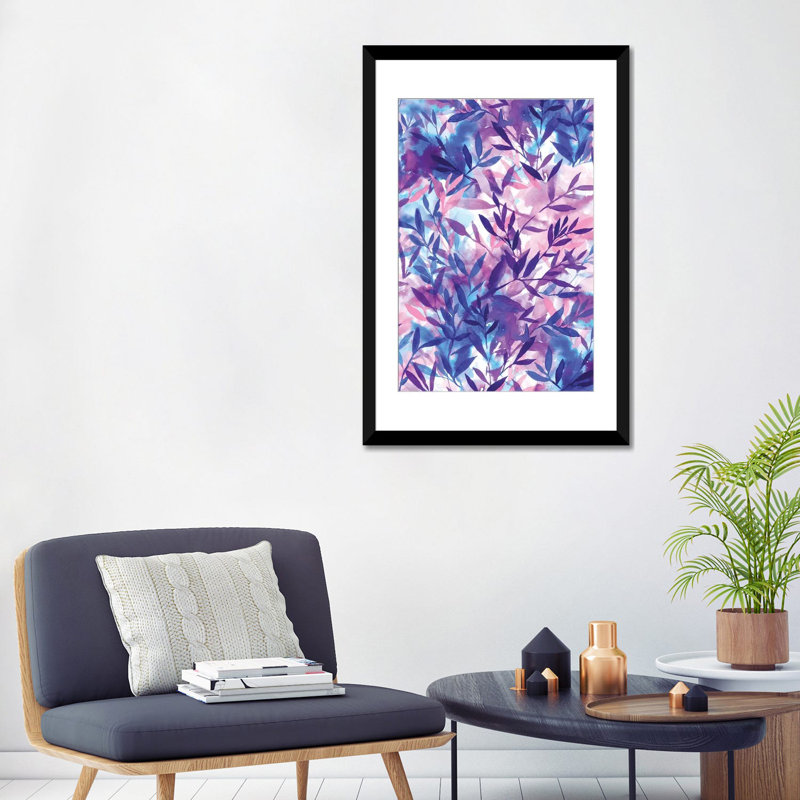 « changes mauve », impression sur toile, H 32 po x l 24 po x P 1 po, Papier d'art encadré noir, Blanc