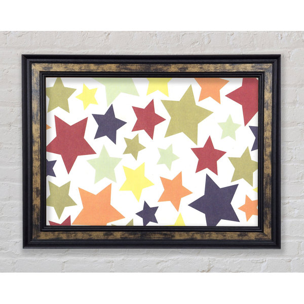 Bright Star Colourful Stars - Single Picture Frame Print | Wayfair.co.uk