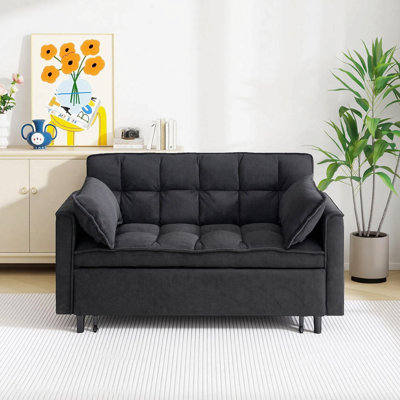 Canapé-lit modulaire 54,30 po Corduroy