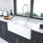 White Farmhouse Sink - Kitchen Sink Apron Front Double Bowl 50/50 White Ceramic Kitchen Farm Sink