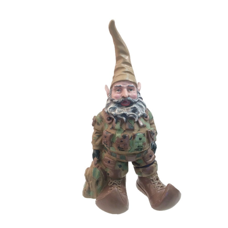 Statue de jardin militaire American Hero Gnome
