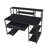 Writing Desk With One Drawer And 8 Open Compartment, Black-726283135