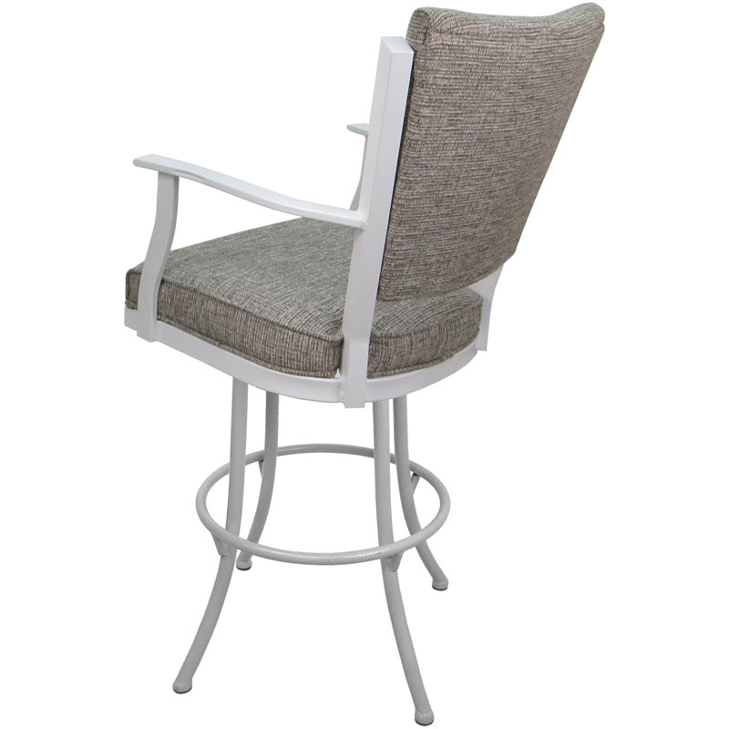 Tabouret de bar pivotant Cunegonda, Blanc