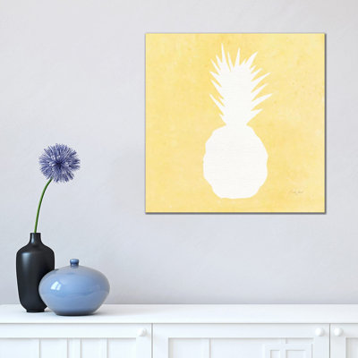 Tropical Fun: Pineapple Silhouette II by Courtney Prahl - Wrapped Canvas Gallery-Wrapped Canvas Giclée