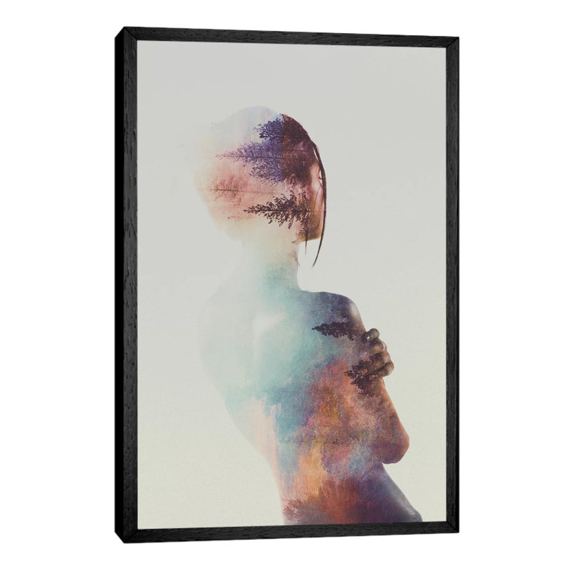 For Free by Andreas Lie - Print on Canvas, 66.04 cm H x 45.72 cm W, Black Floater Framed