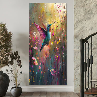 Colibri ensemblesuko dans la forêt printanière - oiseau, art mural encadré
