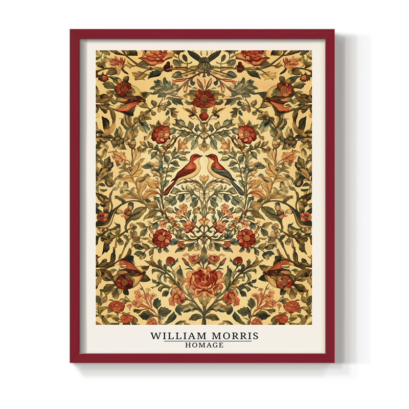 WM MORRIS Series CDXL Framed Print - Solid Wood