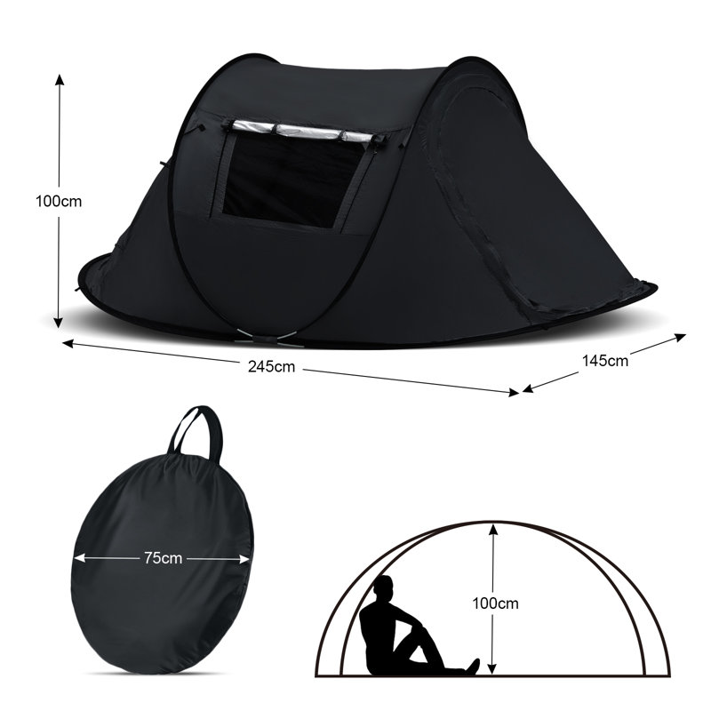 Bunkley 2 Person Tent, Black