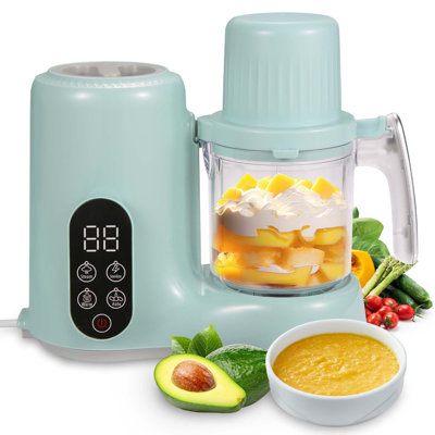 Machine à aliments tout-en-un pour bébé, robot culinaire multi pour aliments, cuiseur à vapeur pour bébé, mélangeur de purée, assainisseur chaud pour bouteille, vert