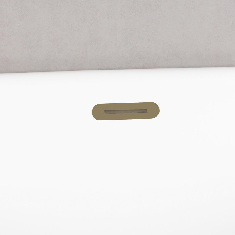 Baignoire piédestal rectangulaire ovale en acrylique à double face 60 "avec drain (sans perçage de robinet) Kingston Brass Aqua Eden