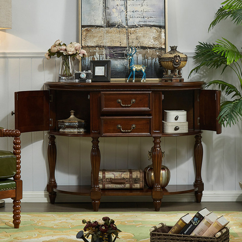Console de style américain rétro, H 35,4 po x l 47,2 po x P 16,5 po