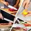 Ensemble de couteaux de cuisine 15 pièces Giantex avec bloc, ensemble de couteaux en acier inoxydable avec design martelé, bloc de couteaux tout-en-un avec cisailles à usages multiples