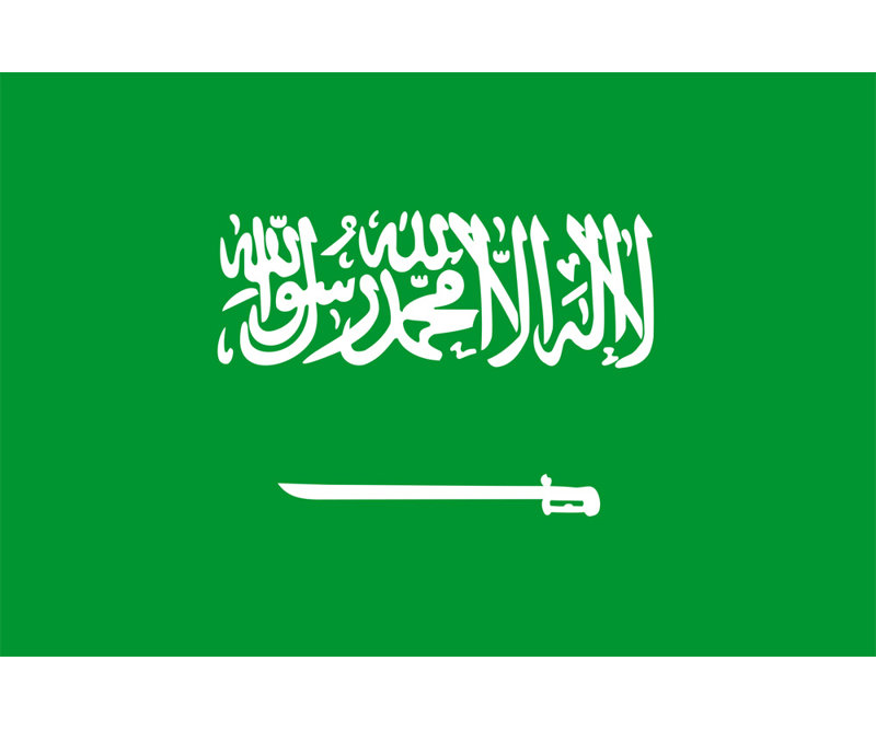 Saudi Arabia, 12" H x 18" W