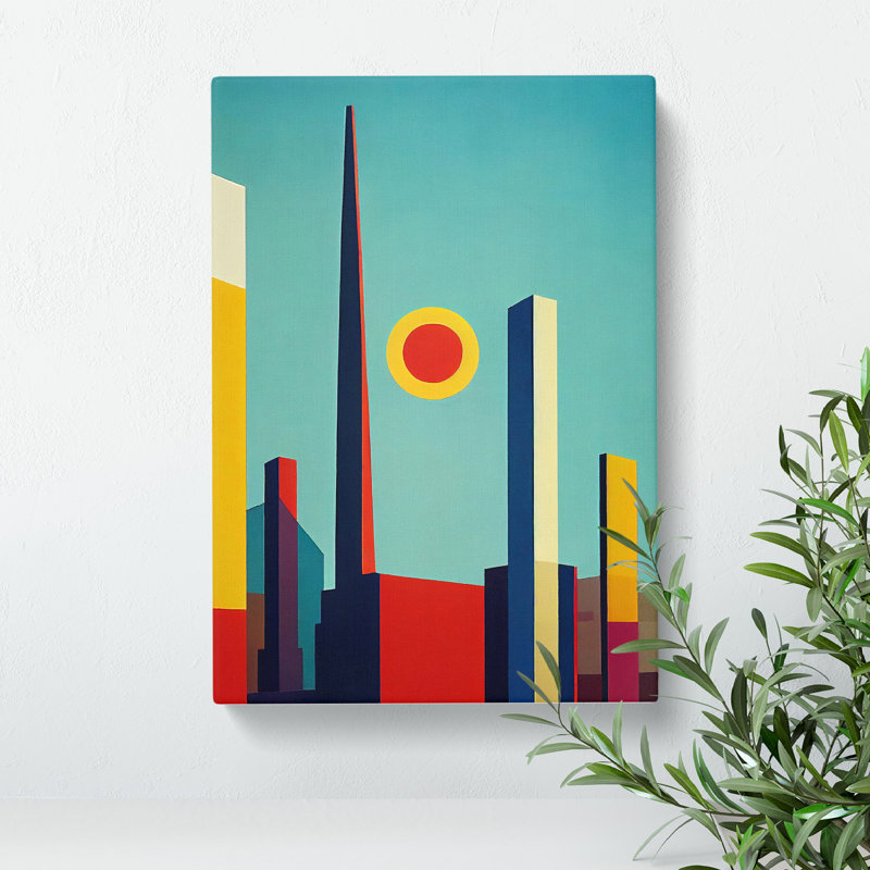 City Skyline Abstract No.6 - Wrapped Canvas Print, 50cm H x 35cm W