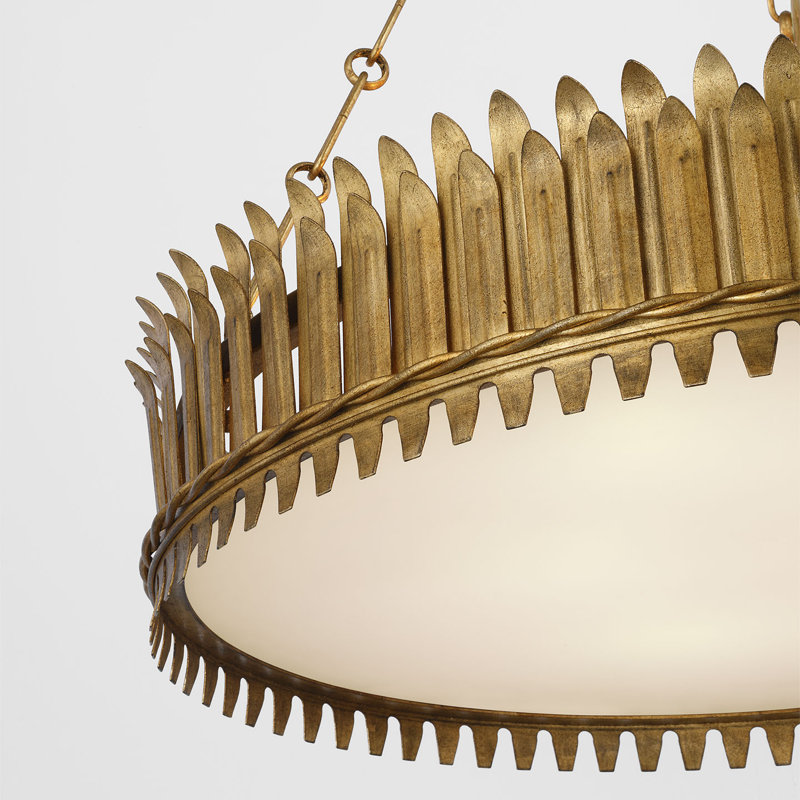 Leslie 6 - Light Chandelier, Golded Iron