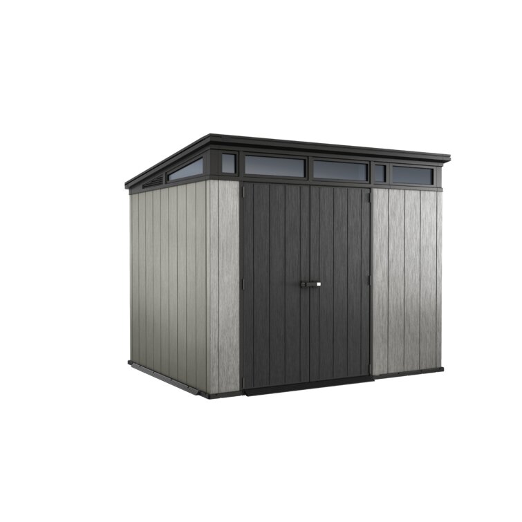 Keter Artisan 9x7 ft. Modern Resin Outdoor Storage Shed With Floor