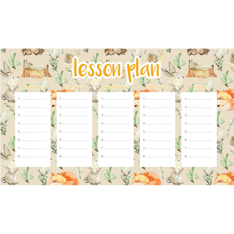 Magnetic Lesson Plan Forest Adventure