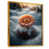 Toile avec cadre flottant or