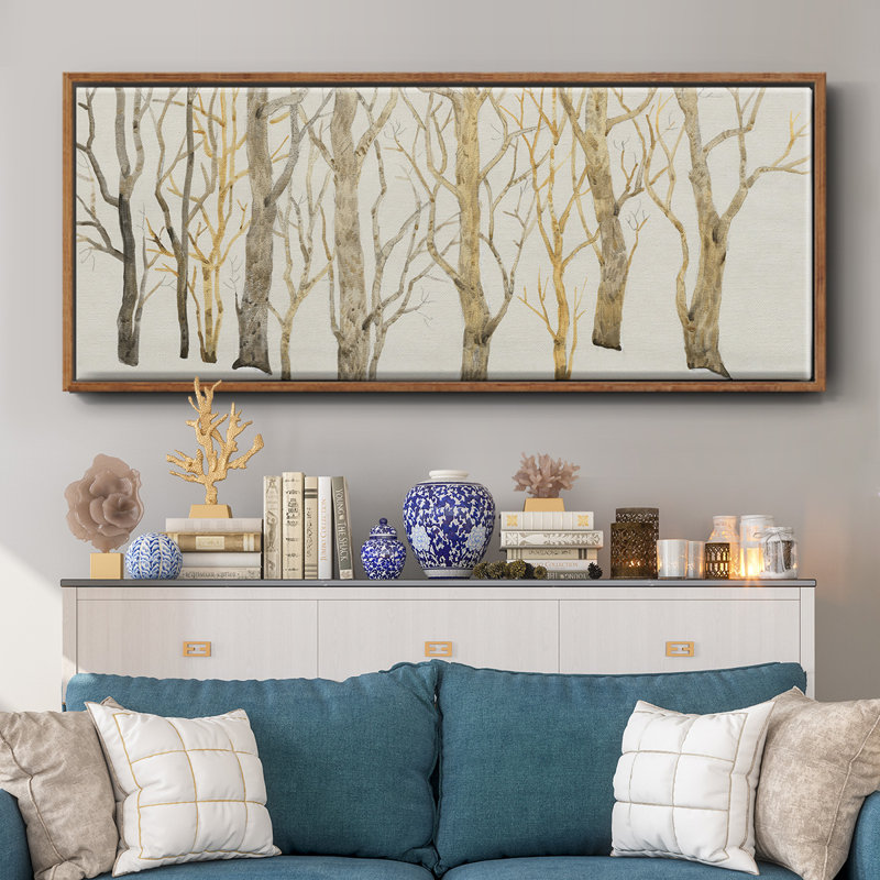 «Bare Trees I», toile encadrée de qualité supérieure, prête à être accrochée, H 8 po x l 20 po x P 1,5 po