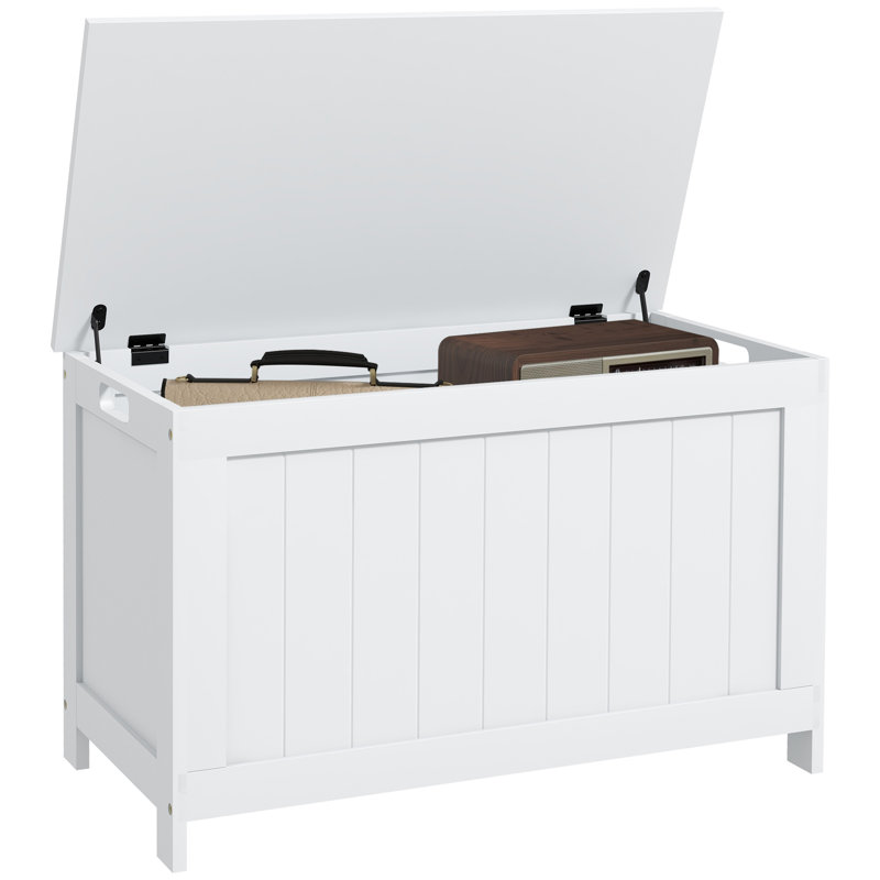 Coffre de rangement avec 2 charnières de sécurité, boîte en bois