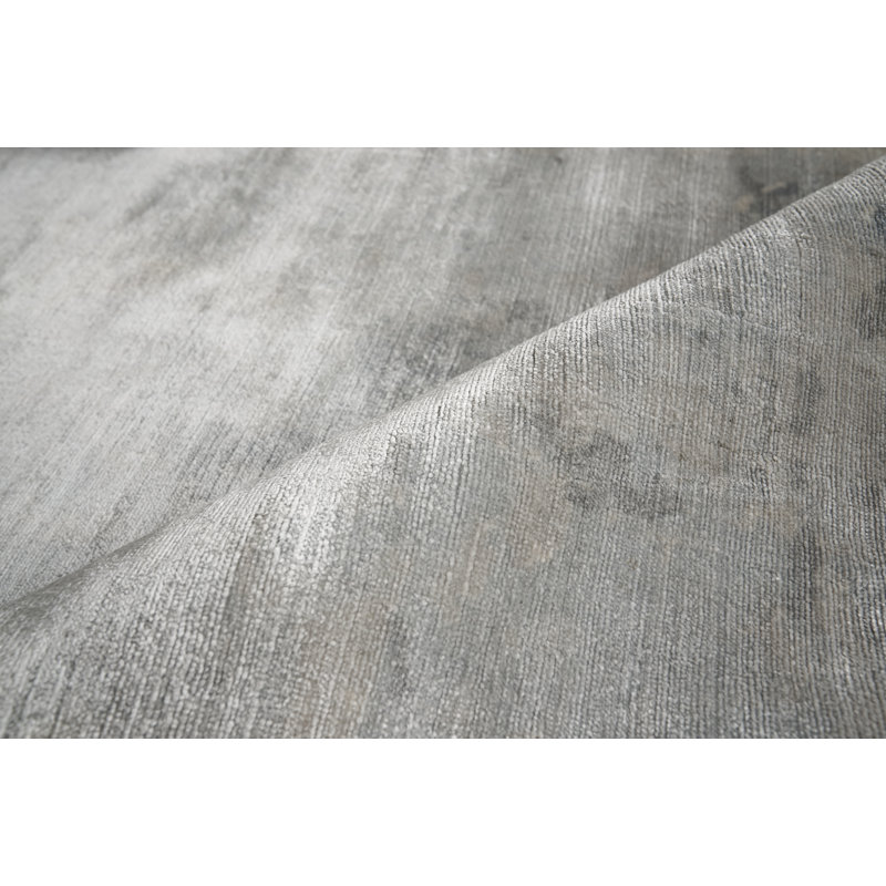 Koda Handmade Synthetic Silver/Blue/Brown Area Rug, Rectangle 8' x 10'