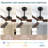 52" Ceiling Fan Wood Blades Ceiling Fan With Light And Remote Control