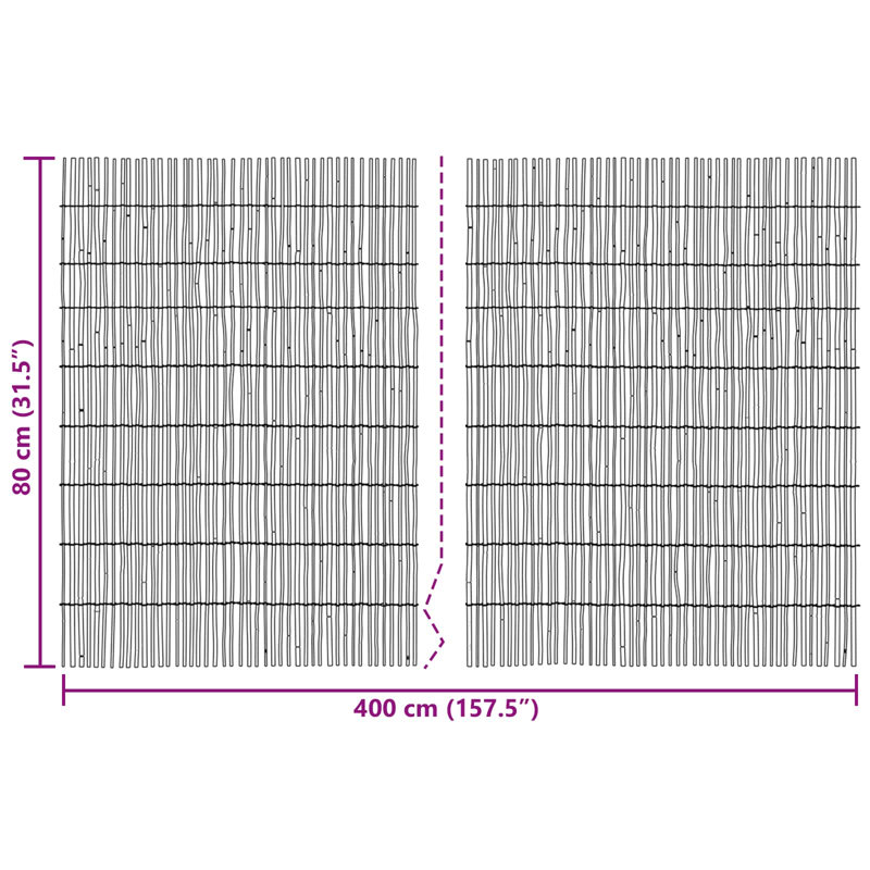 400 cm W Fence Panels Fencing