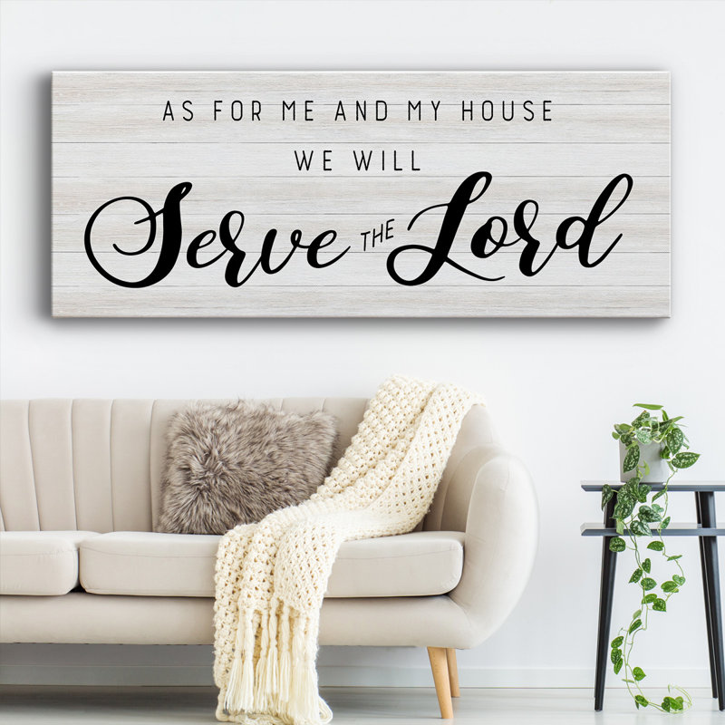 Serve the Lord-Toile tendue avec châssis, H 20 po x l 50 po x P 1,5 po