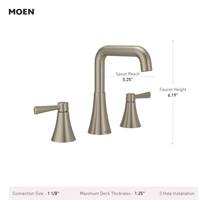 Ronan Two-Handle Widespread Lavatory Faucet, Chrome