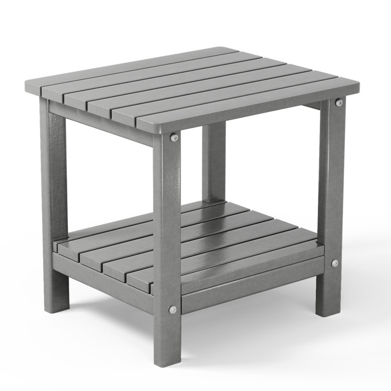 Auron 15.8" W Rectangular Side Table, Gray