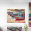 Bateaux et océan - art mural rond en métal paysage marin-26084714-35123882