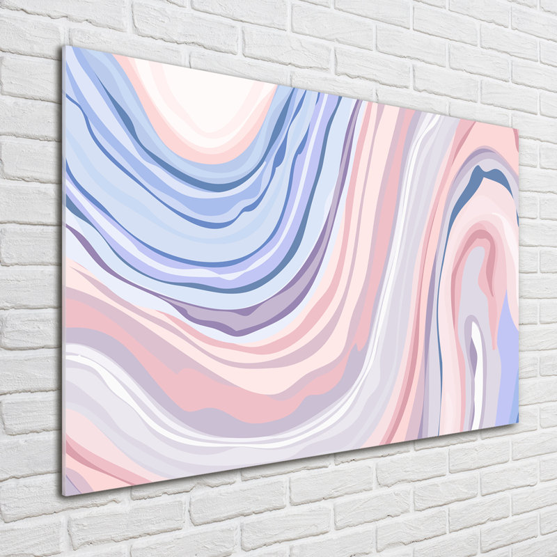 Waves Abstraction - No Frame Print on Glass