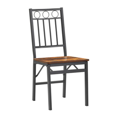 Chaise de salle à manger pliante moderne en métal et bois