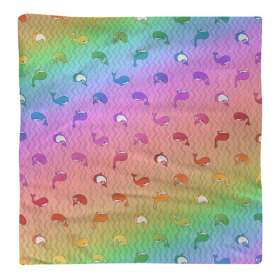 Serviette de coton à motif baleines
