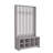 Hall Tree with 7 Shelves, Smokey Gray