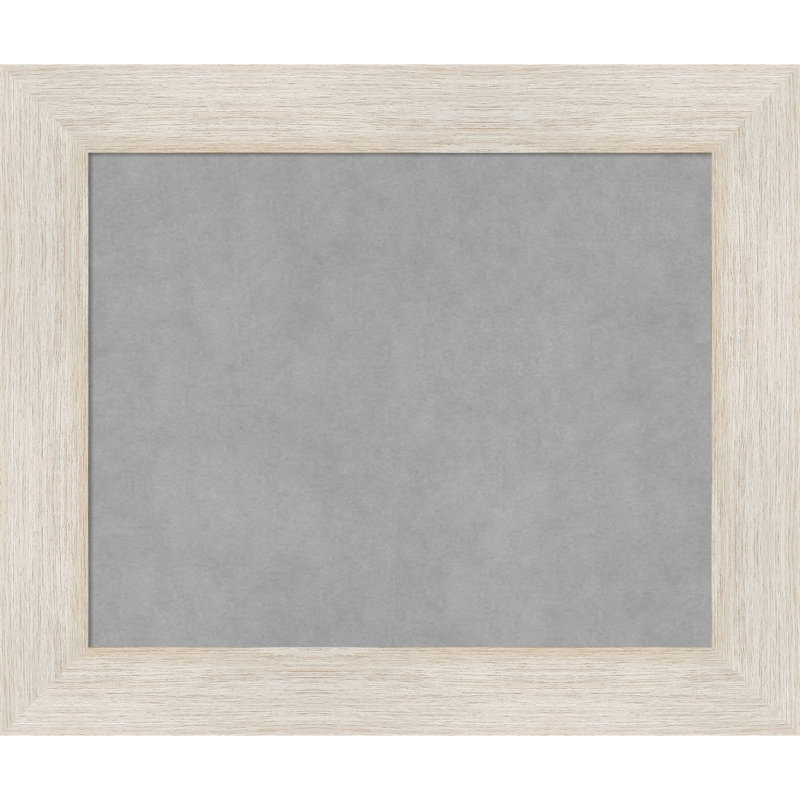 Tableau magnétique à cadre blanc délavé en bois franc, H 21 po x l 25 po