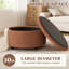 Repose-pieds rembourré avec rangement Winston Porter-451026767